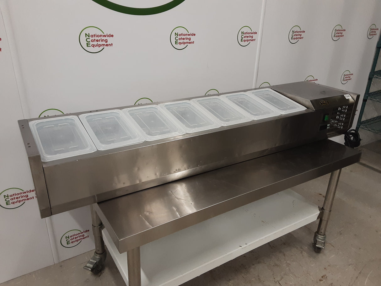 King Refrigeration 150cm Tabletop Toppings Fridge With Containers. Model- Cristal114 (NCE6342)