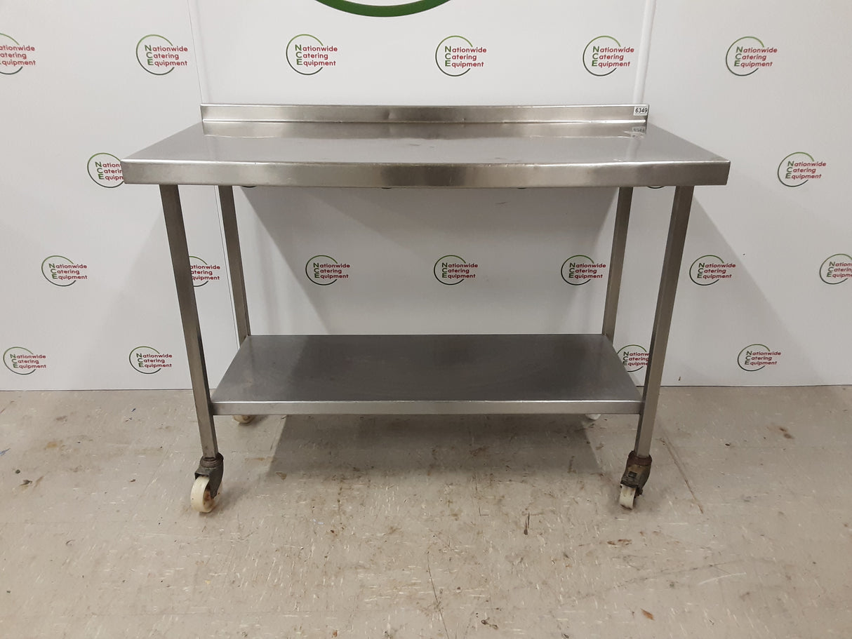 Stainless Steel Table On Wheels 125x60cm (NCE6349)