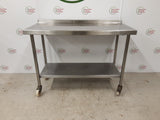 Stainless Steel Table On Wheels 125x60cm (NCE6349)