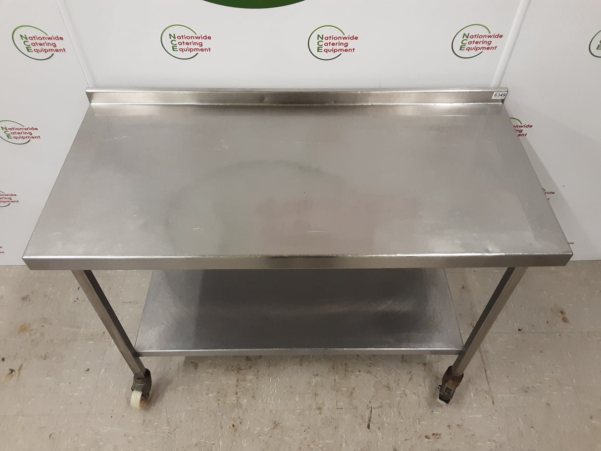 Stainless Steel Table On Wheels 125x60cm (NCE6349)