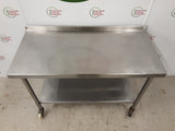 Stainless Steel Table On Wheels 125x60cm (NCE6349)