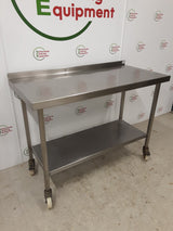 Stainless Steel Table On Wheels 125x60cm (NCE6349)