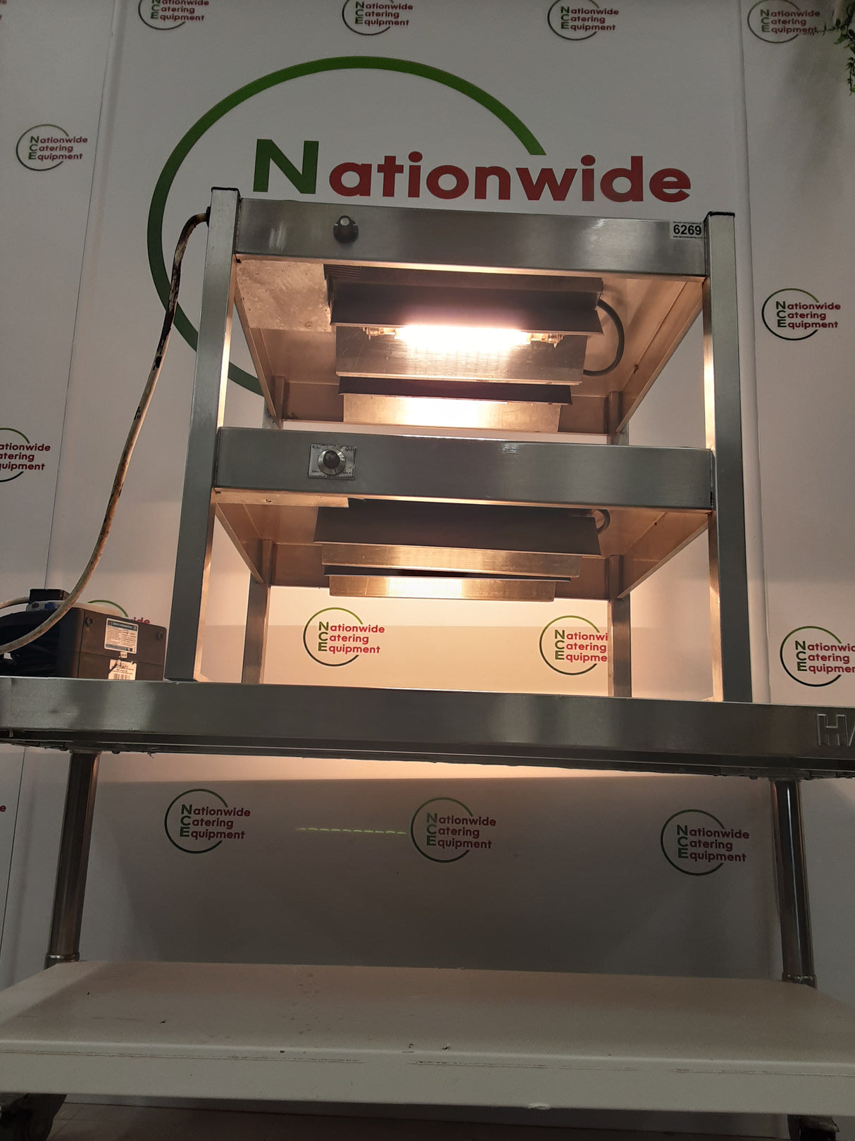 Stainless Steel Two Tier Gantry, 13amp- 60x50cm (NCE6269)