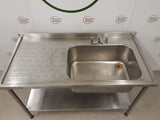 Stainless Steel Single Sink, With Large Basin, 150x75cm (NCE6373)