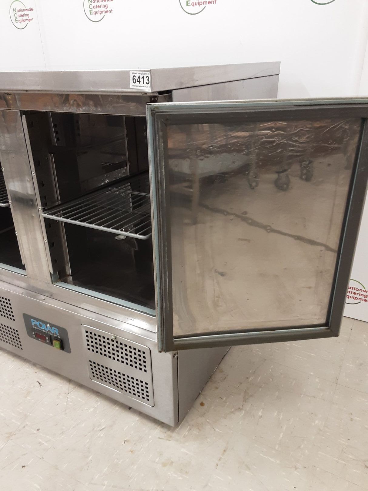 Polar Two Door Flat Counter Fridge, Model- U636 (NCE6413)