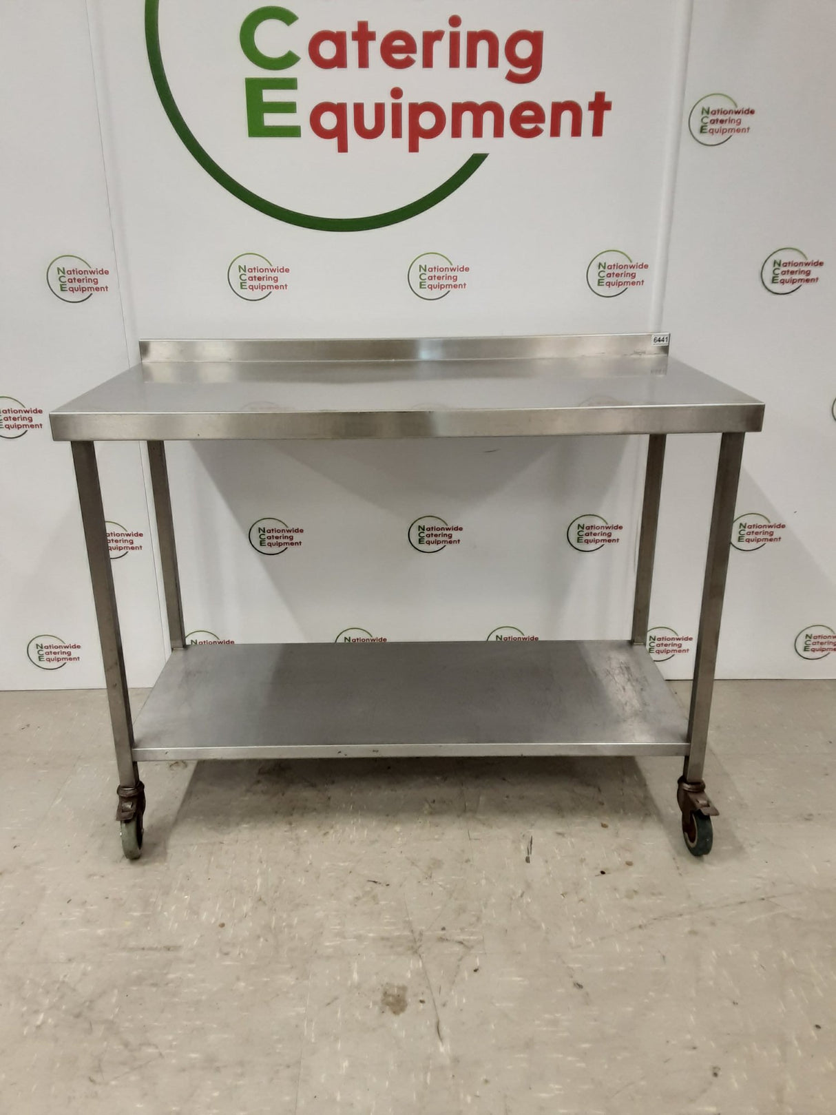 Stainless Steel Table On Wheels 120x60cm (NCE6441)