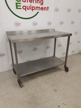 Stainless Steel Table On Wheels 120x60cm (NCE6441)