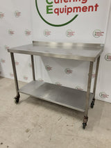 Stainless Steel Table On Wheels 120x60cm (NCE6441)