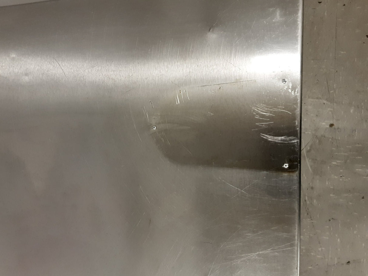 Stainless Steel Table With Two Lower Shelves 175x70cm (NCE6437)