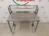 Stainless Steel Table On Wheels With Ambient Gatronorm Rack Above And Appliance Space 120x65cm (NCE6429)
