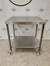 Stainless Steel Table On Wheels 80x65cm (NCE6434)