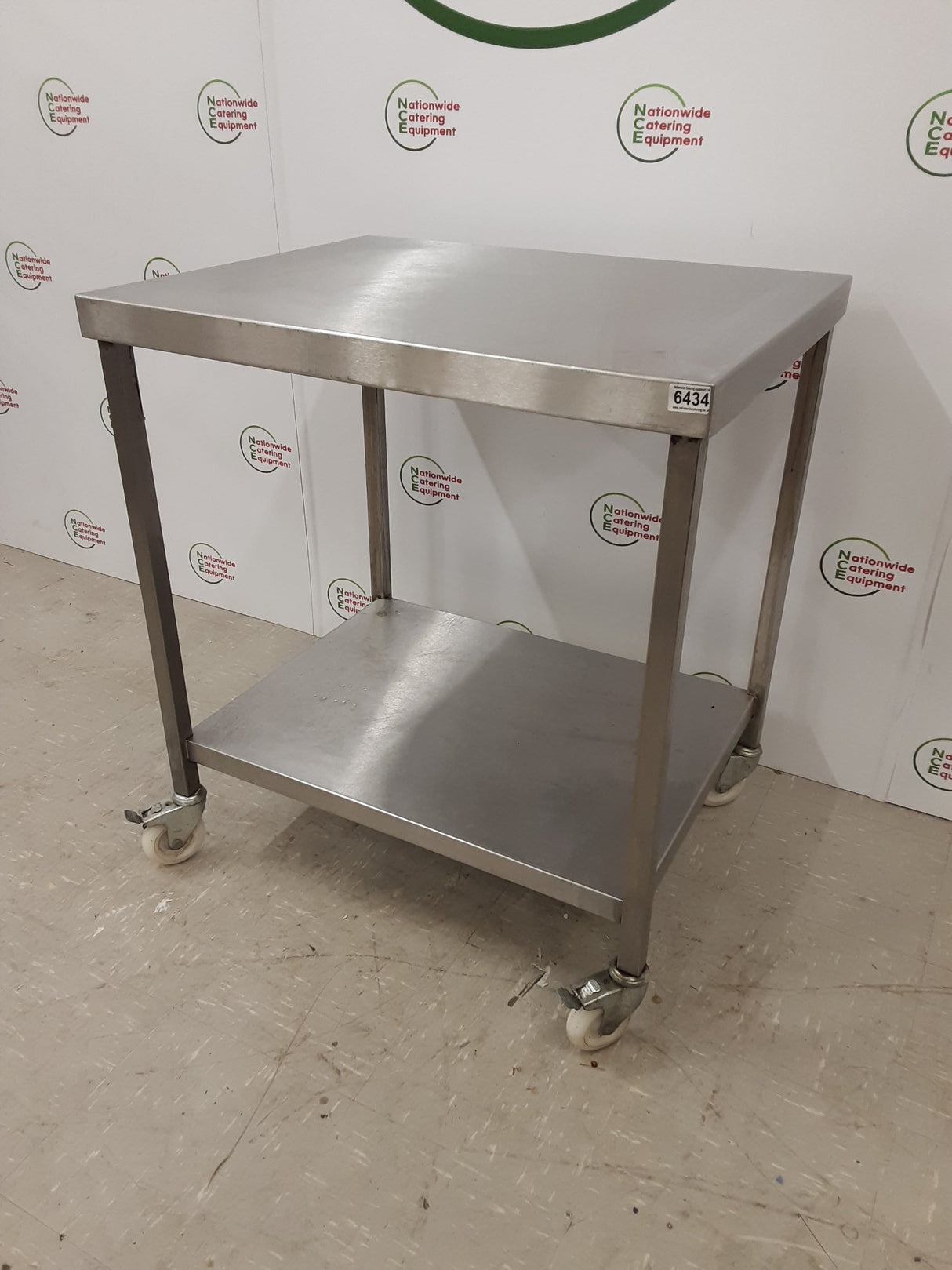 Stainless Steel Table On Wheels 80x65cm (NCE6434)