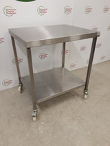 Stainless Steel Table On Wheels 80x65cm (NCE6434)