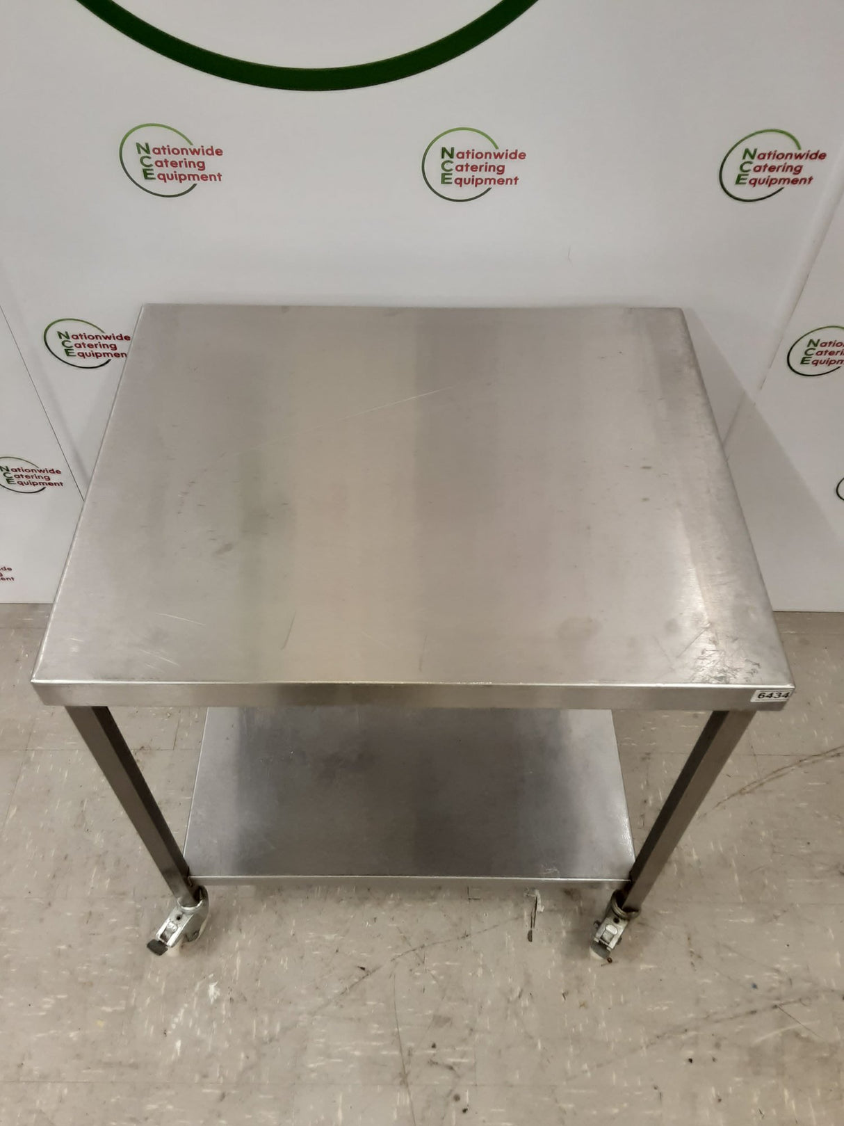 Stainless Steel Table On Wheels 80x65cm (NCE6434)