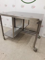 Stainless Steel Table On Wheels With Appliance Space 115x75cm (NCE6431)