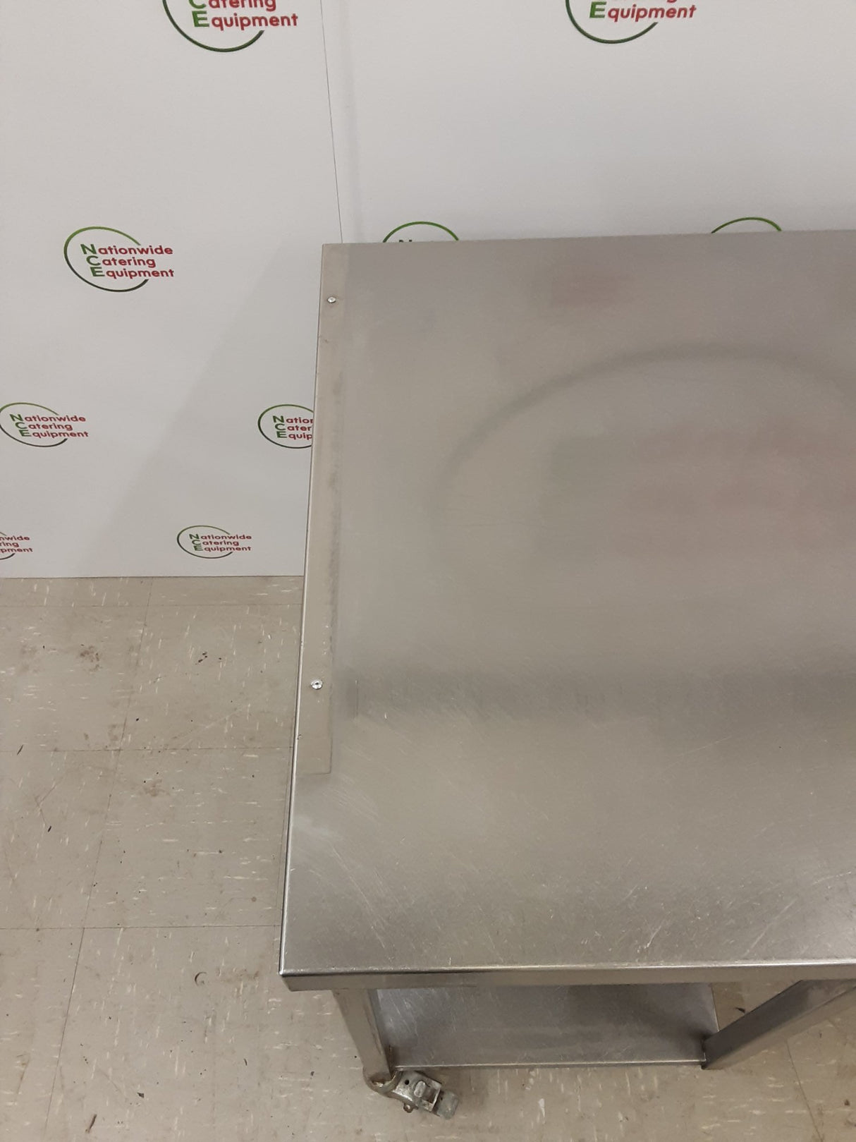 Stainless Steel Table On Wheels With Appliance Space 115x75cm (NCE6431)
