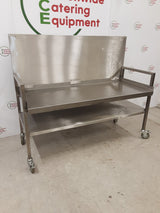 Stainless Steel Folding/Collapsible Mobile Equipment Stand/Low Table 146x64cm (NCE6467)