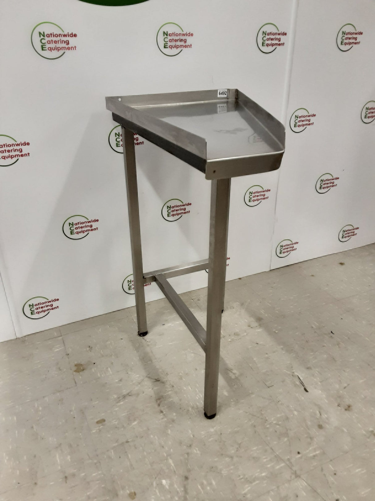 Stainless Steel Corner Table 49x74cm- Clearance (NCE6492)
