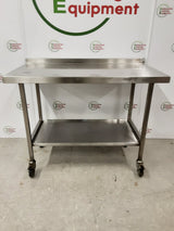 Stainless Steel Table On Wheels 120x65cm (NCE6507)