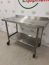 Stainless Steel Table On Wheels 120x65cm (NCE6507)