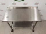 Stainless Steel Table On Wheels 120x65cm (NCE6507)