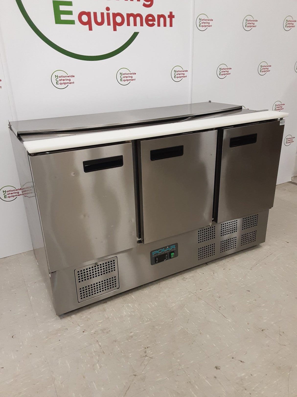 Polar G-Series Three Door Saladette Counter Fridge, Model- G607 (NCE6533)