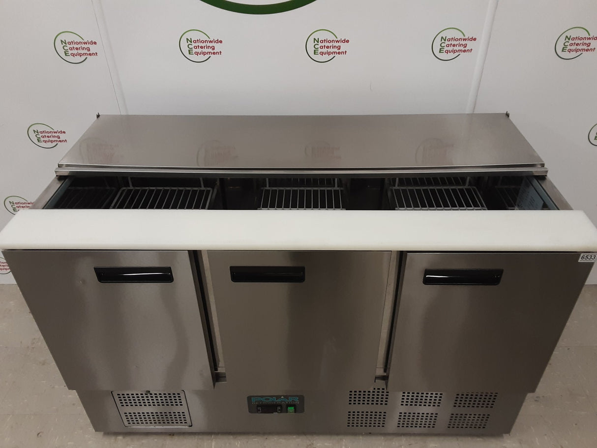 Polar G-Series Three Door Saladette Counter Fridge, Model- G607 (NCE6533)