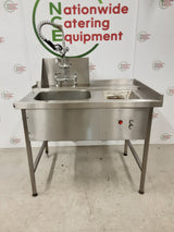 Clearance Stainless Steel Single Dishwasher Entry Sink 114cm (NCE6542)