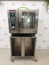 Rational Six Grid 5 Senses, White Efficiency, SCC Electric Combi Oven On Stand, 3ph/32amp (NCE6581)