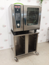 Rational Six Grid 5 Senses, White Efficiency, SCC Electric Combi Oven On Stand, 3ph/32amp (NCE6581)