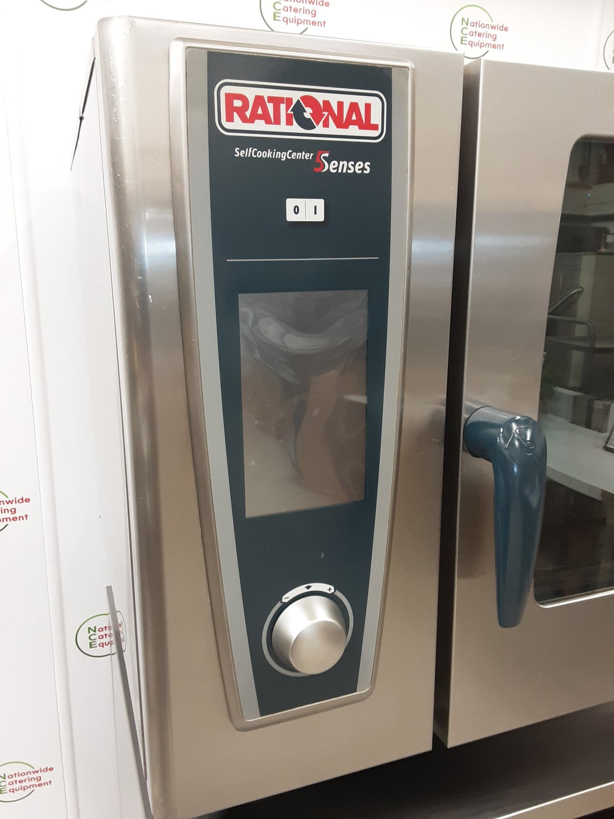 Rational Six Grid 5 Senses, White Efficiency, SCC Electric Combi Oven On Stand, 3ph/32amp (NCE6581)