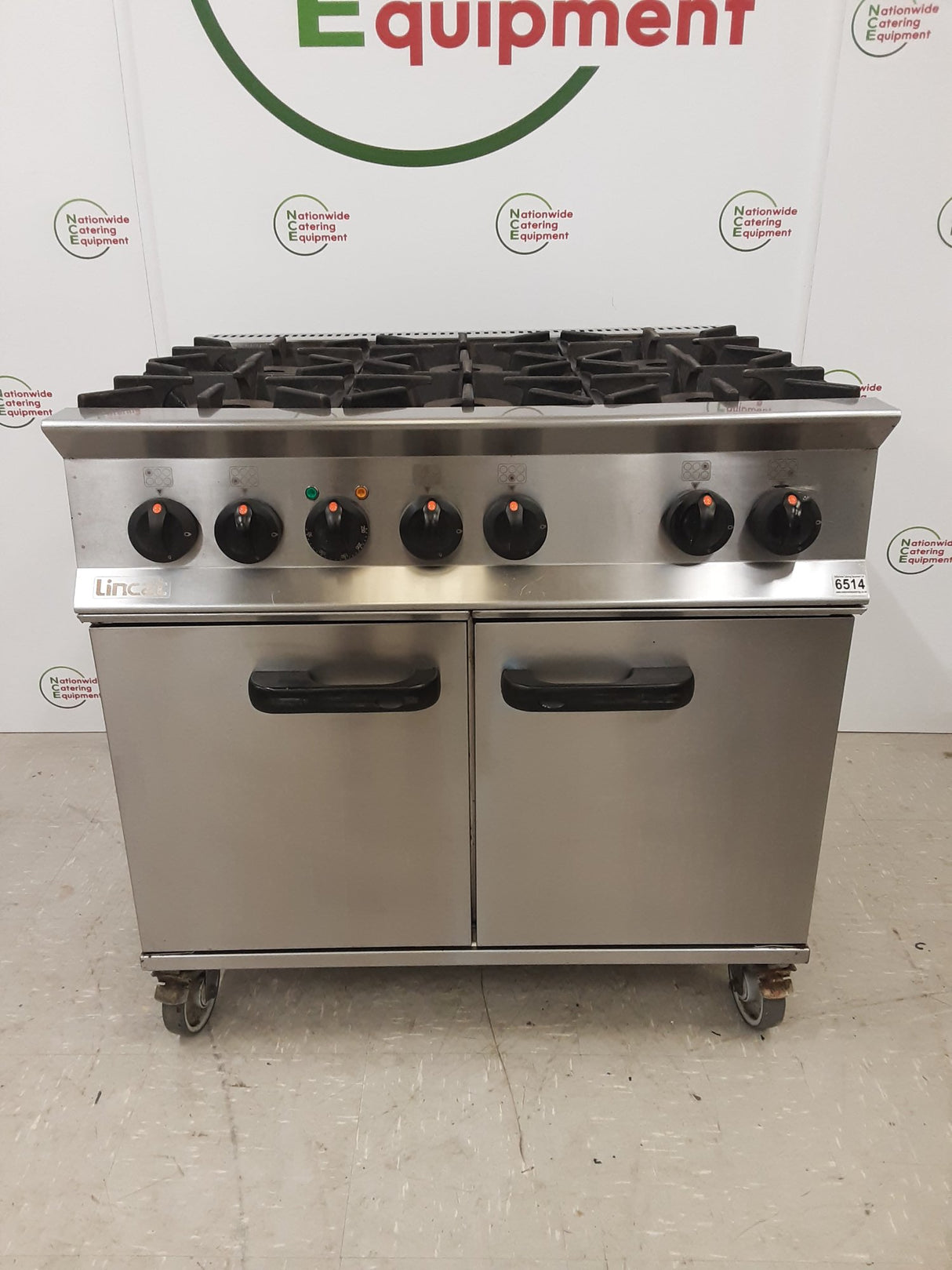 Lincat Opus Duel Fuel Natural Gas Six Burner Stove & Electric Convection Oven, Model- OD8007 (NCE6514)