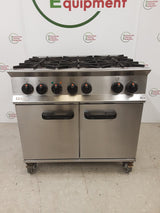 Lincat Opus Duel Fuel Natural Gas Six Burner Stove & Electric Convection Oven, Model- OD8007 (NCE6514)