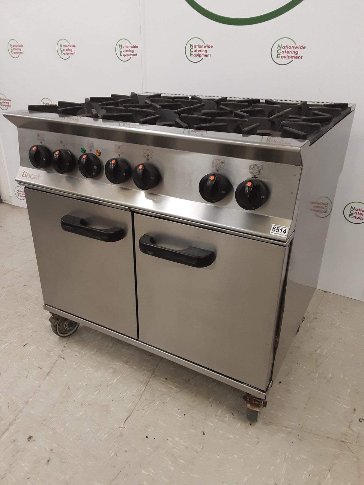 Lincat Opus Duel Fuel Natural Gas Six Burner Stove & Electric Convection Oven, Model- OD8007 (NCE6514)