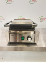 Nisbets Essentials Single Panini Machine/Contact Grill, Model- DA396 (NCE6574)