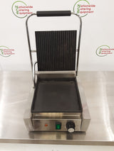 Nisbets Essentials Single Panini Machine/Contact Grill, Model- DA396 (NCE6574)