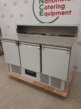 Ecofrost 'B-Grade' Three Door Counter Fridge With Granite Worktop & Toppings Opening, Model- 7950.5095 (NCE6599)