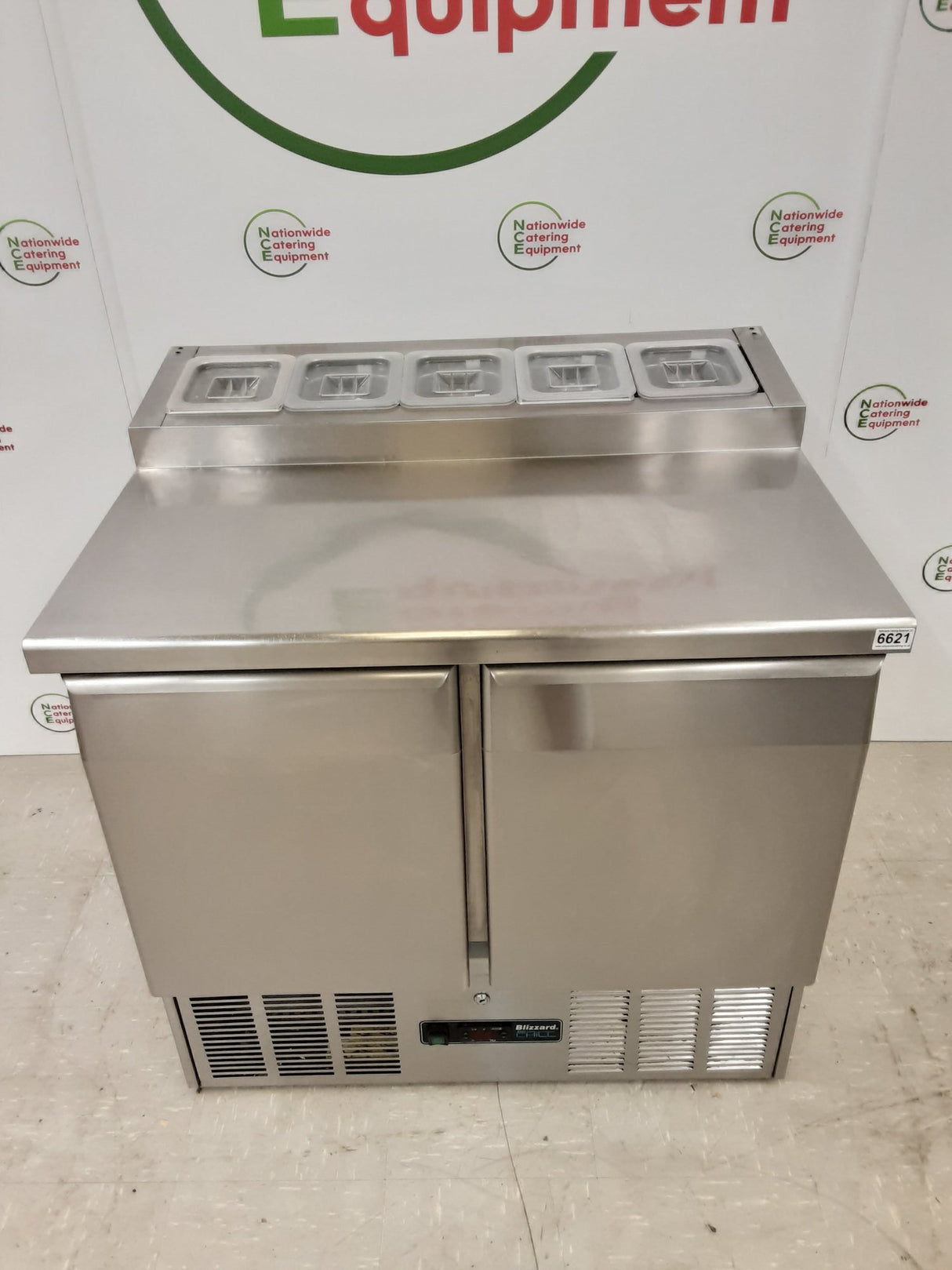 Blizzard Two Door Counter Fridge With Toppings Opening, Model- BCC2EN-ECO (NCE6621)