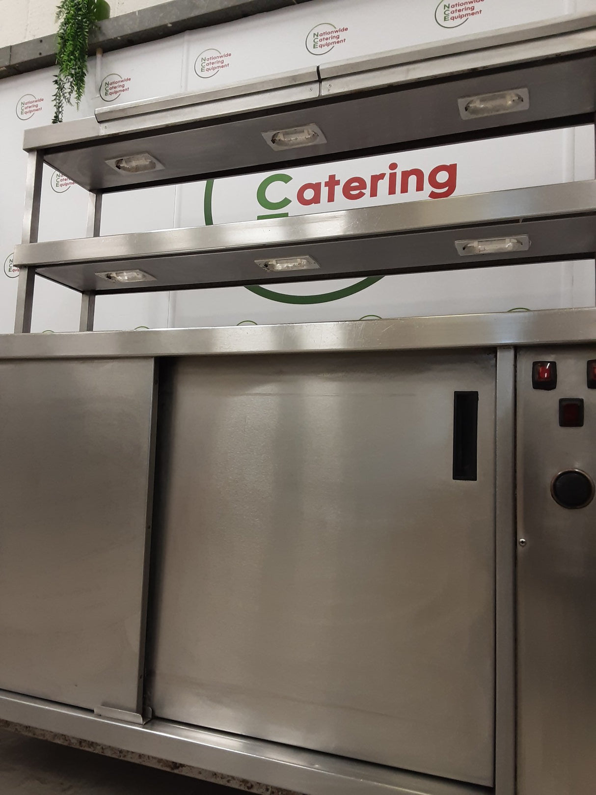 Mobile Hotcupboard With Two Tier Heated Gantry Above, 13amp (NCE6624)
