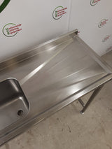 Stainless Steel  Slimline Single Sink 120x50cm (NCE6641)