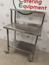 Stainless Steel Table On Wheels With Shelf Above (NCE6645)