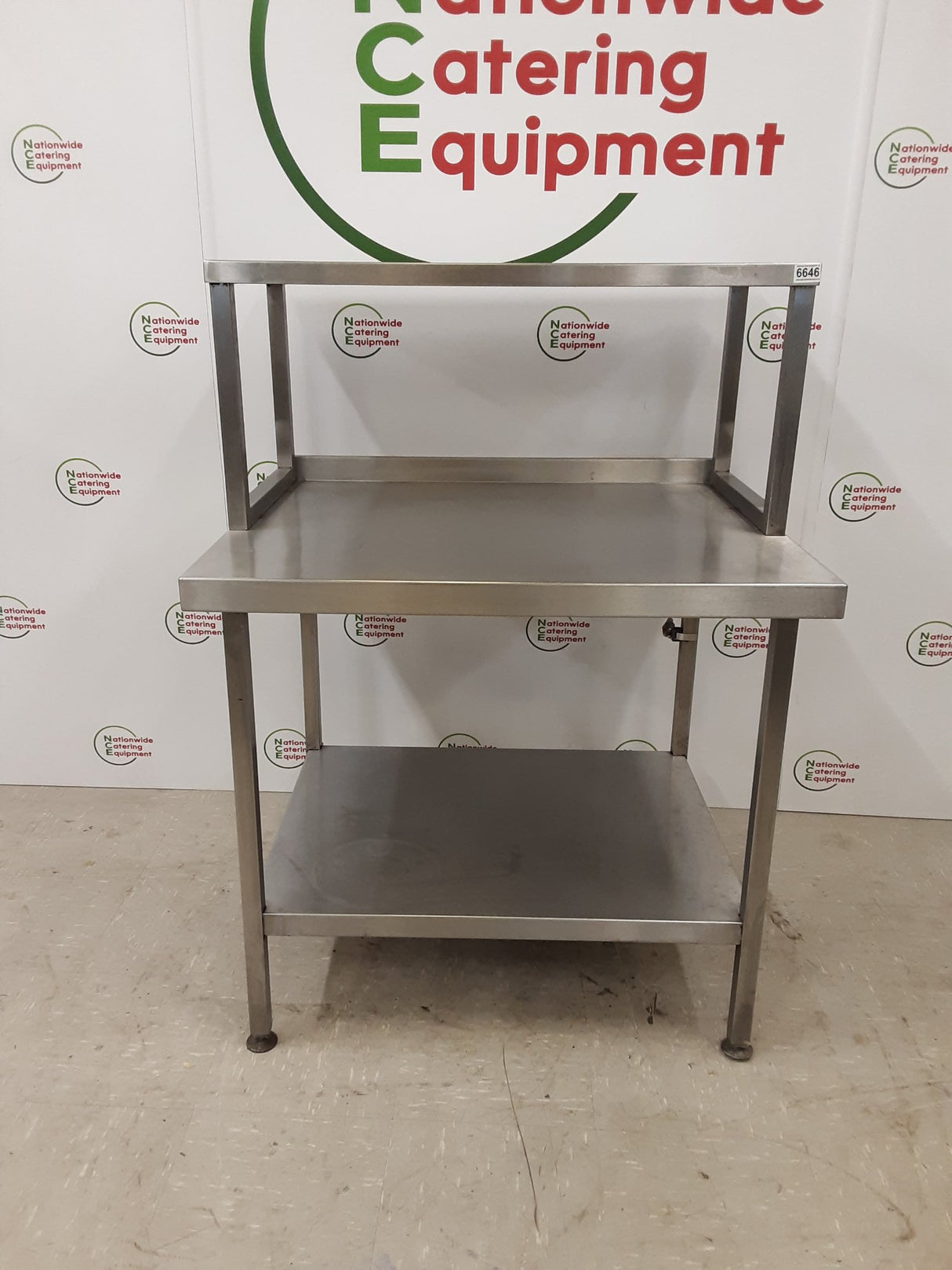 Stainless Steel Table With Shelf Above (NCE6646)