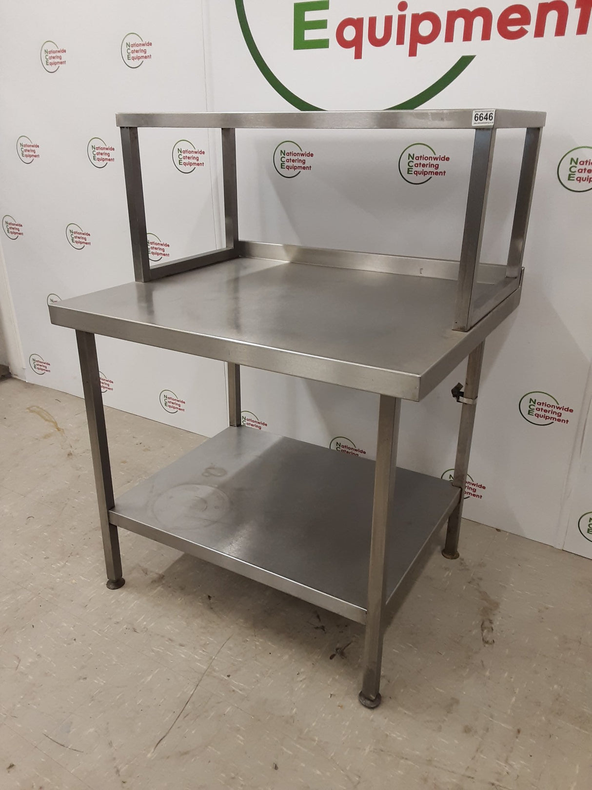 Stainless Steel Table With Shelf Above (NCE6646)
