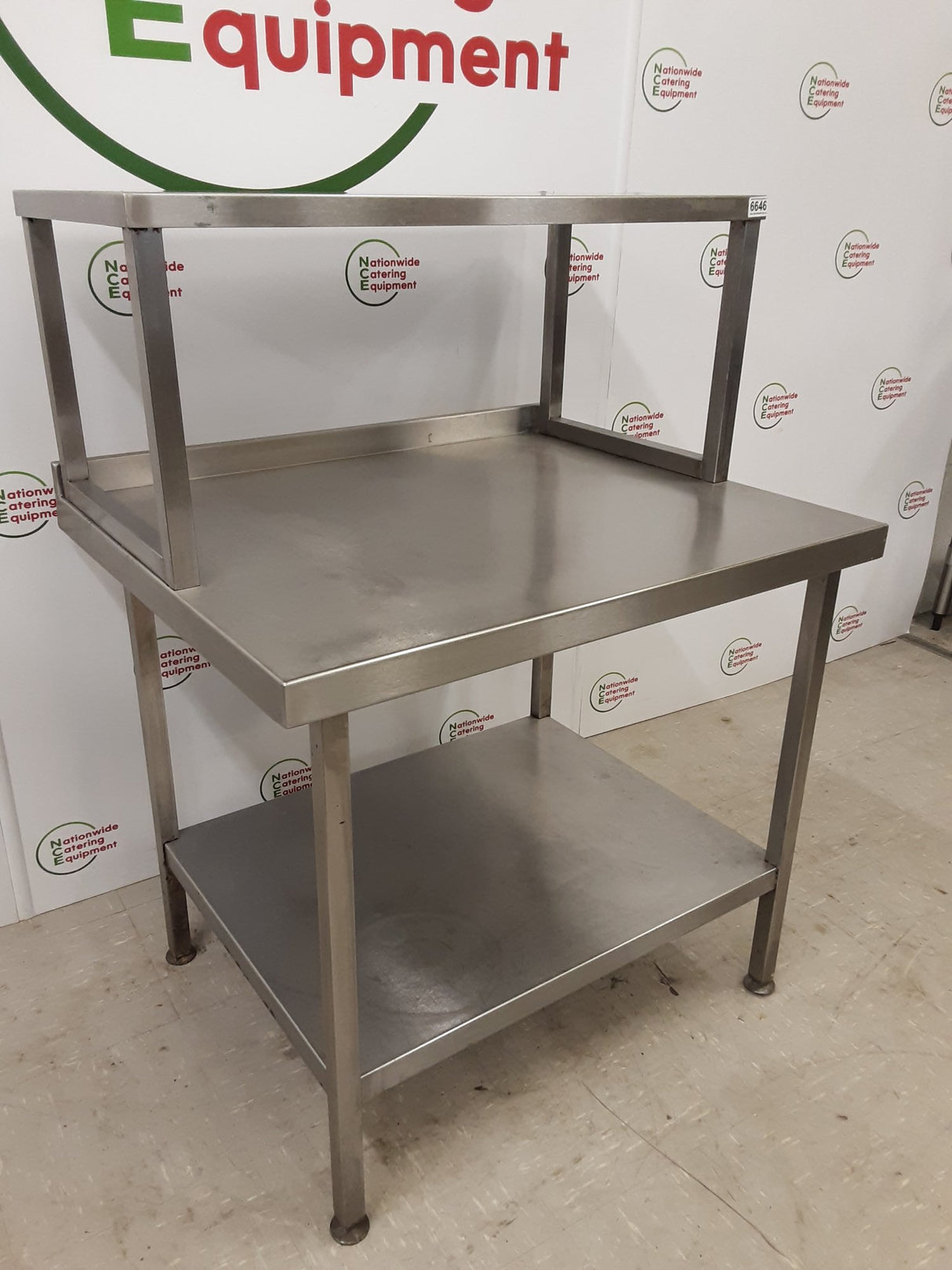 Stainless Steel Table With Shelf Above (NCE6646)