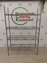 Four Tier Wire Shelving Unit, 122x46cm (NCE6652)