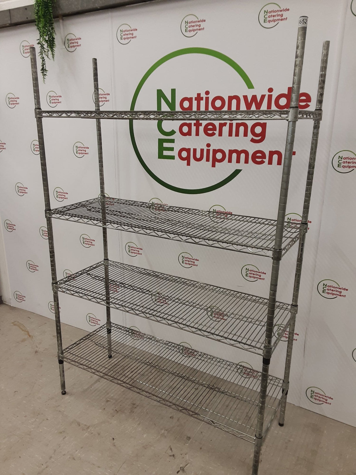 Four Tier Wire Shelving Unit, 122x46cm (NCE6652)