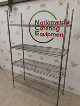 Four Tier Wire Shelving Unit, 122x46cm (NCE6652)