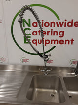 Stainless Steel Double Dishwasher Sink With Pre-Wash Spray 160x70cm (NCE6654)