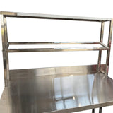 Hamoki Stainless Steel Gastronorm Garnish Rail With One Shelf 180cm (NCE6422)