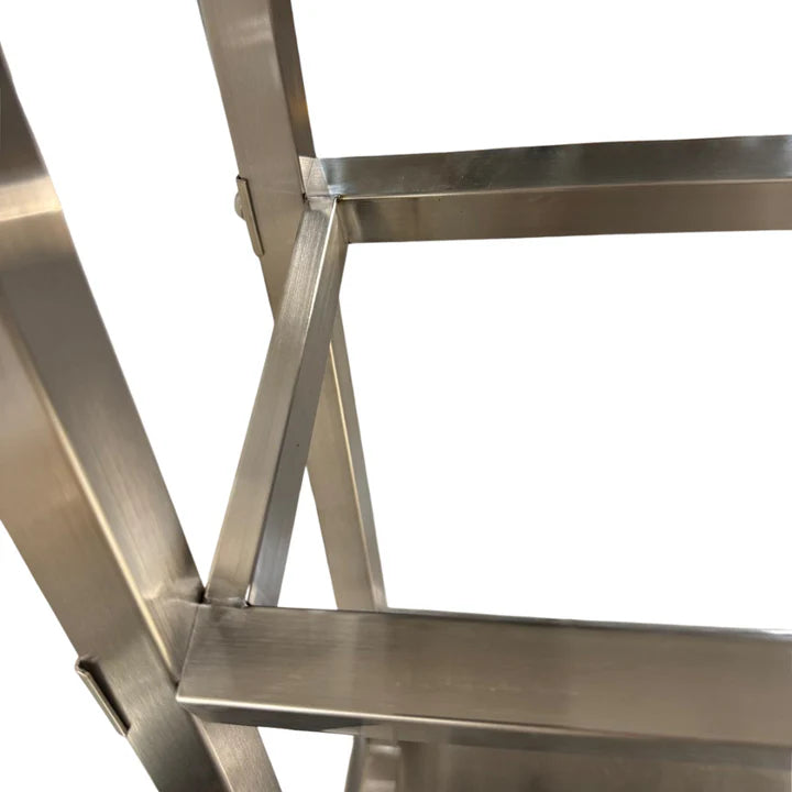 Hamoki Stainless Steel Gastronorm Garnish Rail With One Shelf 180cm (NCE6422)